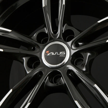 Avus Racing AF15 Black Polished Alufelge 7.5x17 Zoll ET35 LK 5x112 ML66.6 – Bild 5