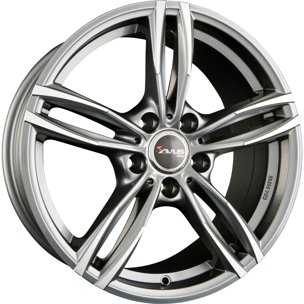 Avus Racing AF15 Anthracite Polished Alufelge 8x18 Zoll ET30 LK 5x112 ML66.6 – Bild 2