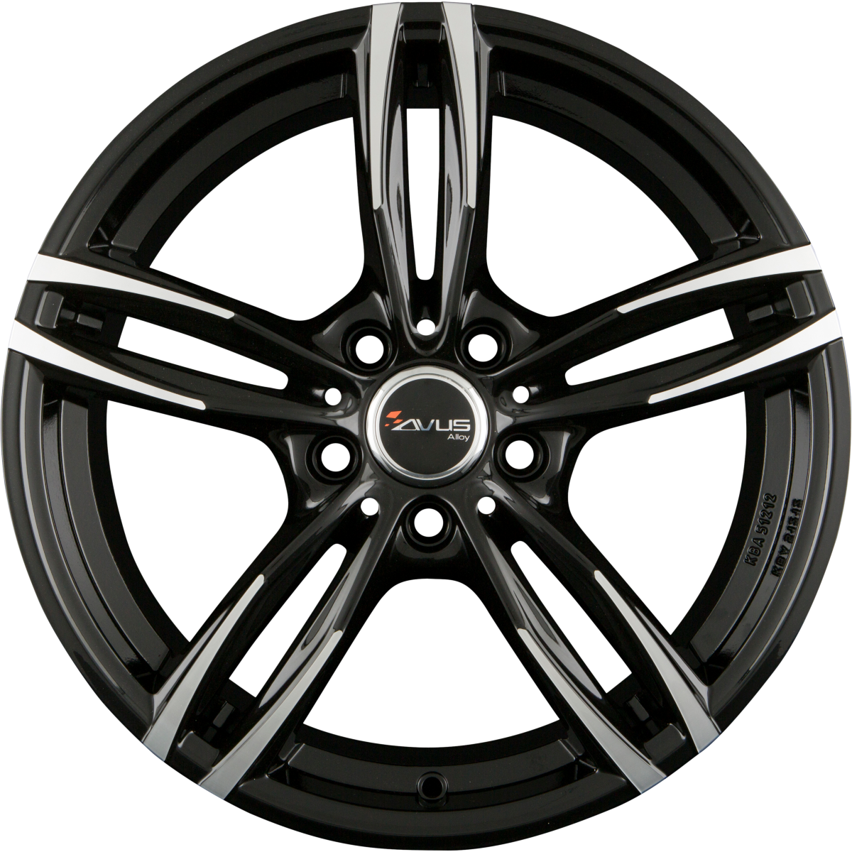 Avus Racing AF15 Black Polished Alufelge 8x18 Zoll ET35 LK 5x112 ML66.6