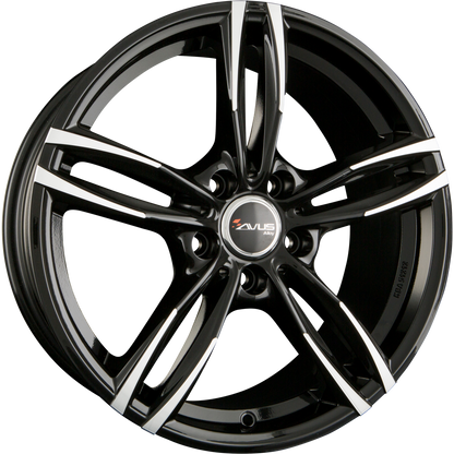 Avus Racing AF15 Black Polished Alufelge 8x18 Zoll ET35 LK 5x112 ML66.6 – Bild 2
