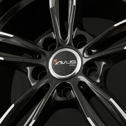 Avus Racing AF15 Black Polished Alufelge 8x18 Zoll ET35 LK 5x112 ML66.6 – Bild 5