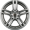 Avus Racing AF15 Anthracite Polished Alufelge 8x18 Zoll ET45 LK 5x112 ML66.6