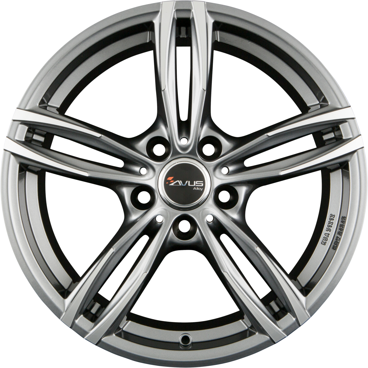 Avus Racing AF15 Anthracite Polished Alufelge 8x18 Zoll ET40 LK 5x114.3 ML73.1