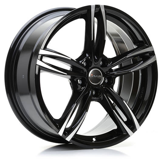 Avus Racing AF15 black polished Alufelge 8.5x19 Zoll ET50 LK 5x112 ML57.1