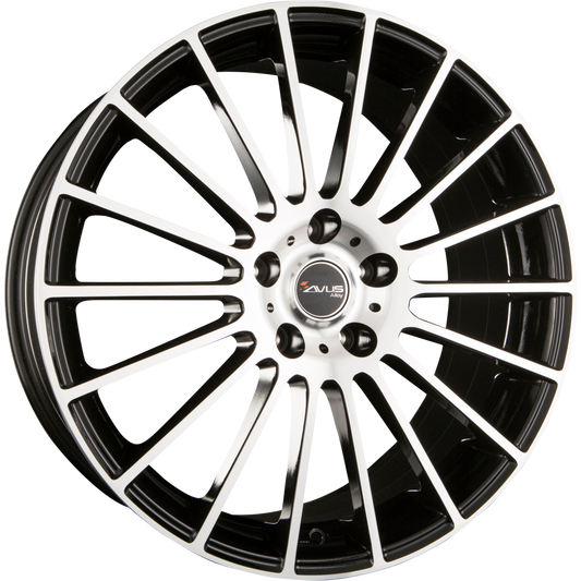 Avus Racing AC-M03 Black Polished Alufelge 8x19 Zoll ET35 LK 5x112 ML66.6 – Bild 2