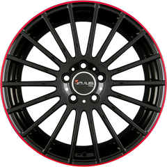 Avus Racing AC-M03 Black Red Line Alufelge 8x19 Zoll ET35 LK 5x112 ML66.6