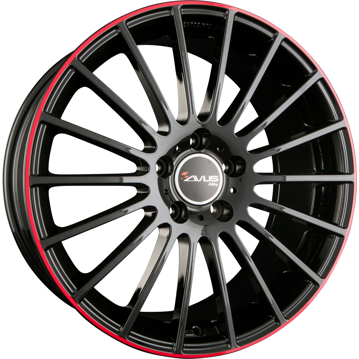 Avus Racing AC-M03 Black Red Line Alufelge 8x19 Zoll ET35 LK 5x112 ML66.6 – Bild 2