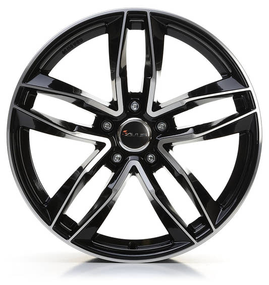Avus Racing AF16 black polished Alufelge 8x18 Zoll ET35 LK 5x112 ML66.6 – Bild 2