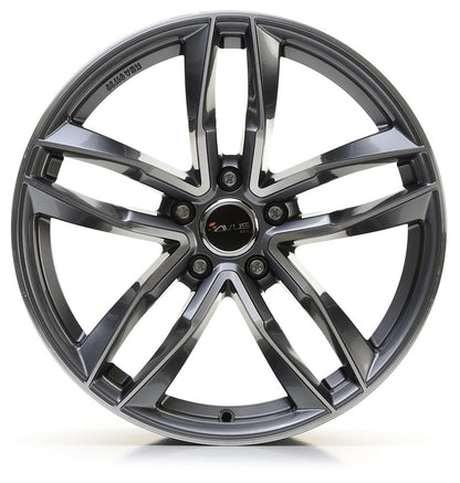 Avus Racing AF16 anthracite polished Alufelge 8x18 Zoll ET45 LK 5x112 ML66.6 – Bild 2