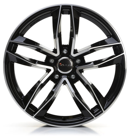 Avus Racing AF16 black polished Alufelge 8x18 Zoll ET45 LK 5x112 ML66.6 – Bild 2