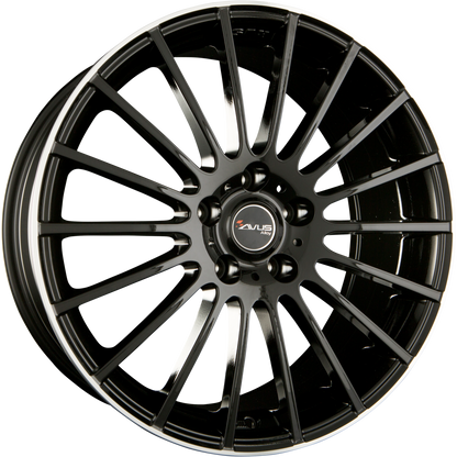 Avus Racing AC-M03 Black Polished Lip Alufelge 6.5x16 Zoll ET40 LK 4x108 ML63.4 – Bild 2