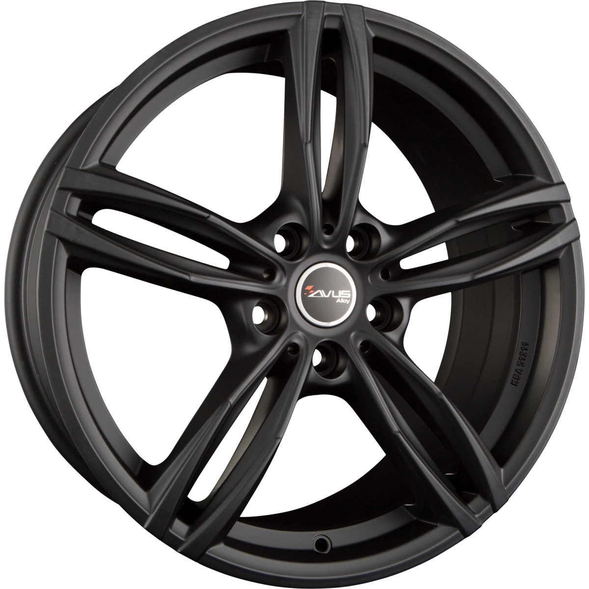 Avus Racing AF15 Matt Black Alufelge 8.5x19 Zoll ET45 LK 5x112 ML66.6 – Bild 2