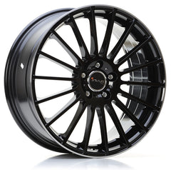Avus Racing AC-M03 black polished lip Alufelge 7.5x18 Zoll ET48 LK 5x114.3 ML73.1