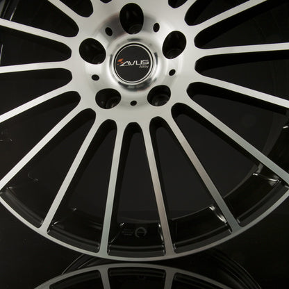 Avus Racing AC-M03 Black Polished Alufelge 7x17 Zoll ET42 LK 4x108 ML63.4 – Bild 3