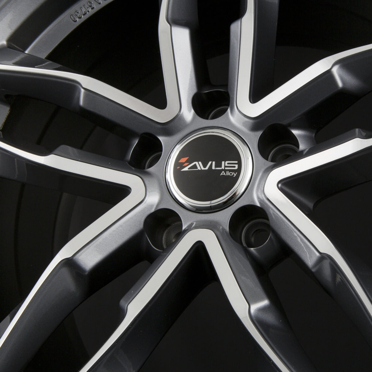 Avus Racing AF16 Anthracite Polished Alufelge 7.5x17 Zoll ET38 LK 5x112 ML66.6 – Bild 4