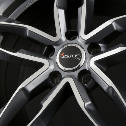 Avus Racing AF16 Anthracite Polished Alufelge 7.5x17 Zoll ET38 LK 5x112 ML66.6 – Bild 4