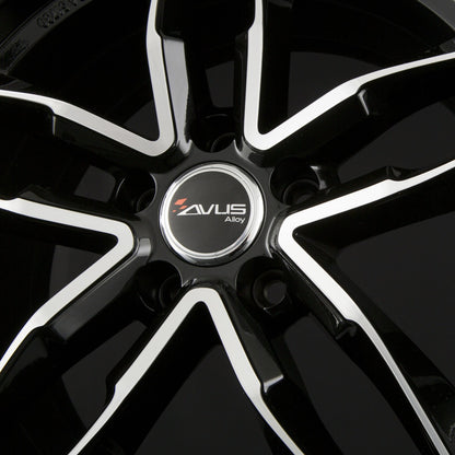 Avus Racing AF16 Black Polished Alufelge 7.5x17 Zoll ET38 LK 5x112 ML66.6 – Bild 4