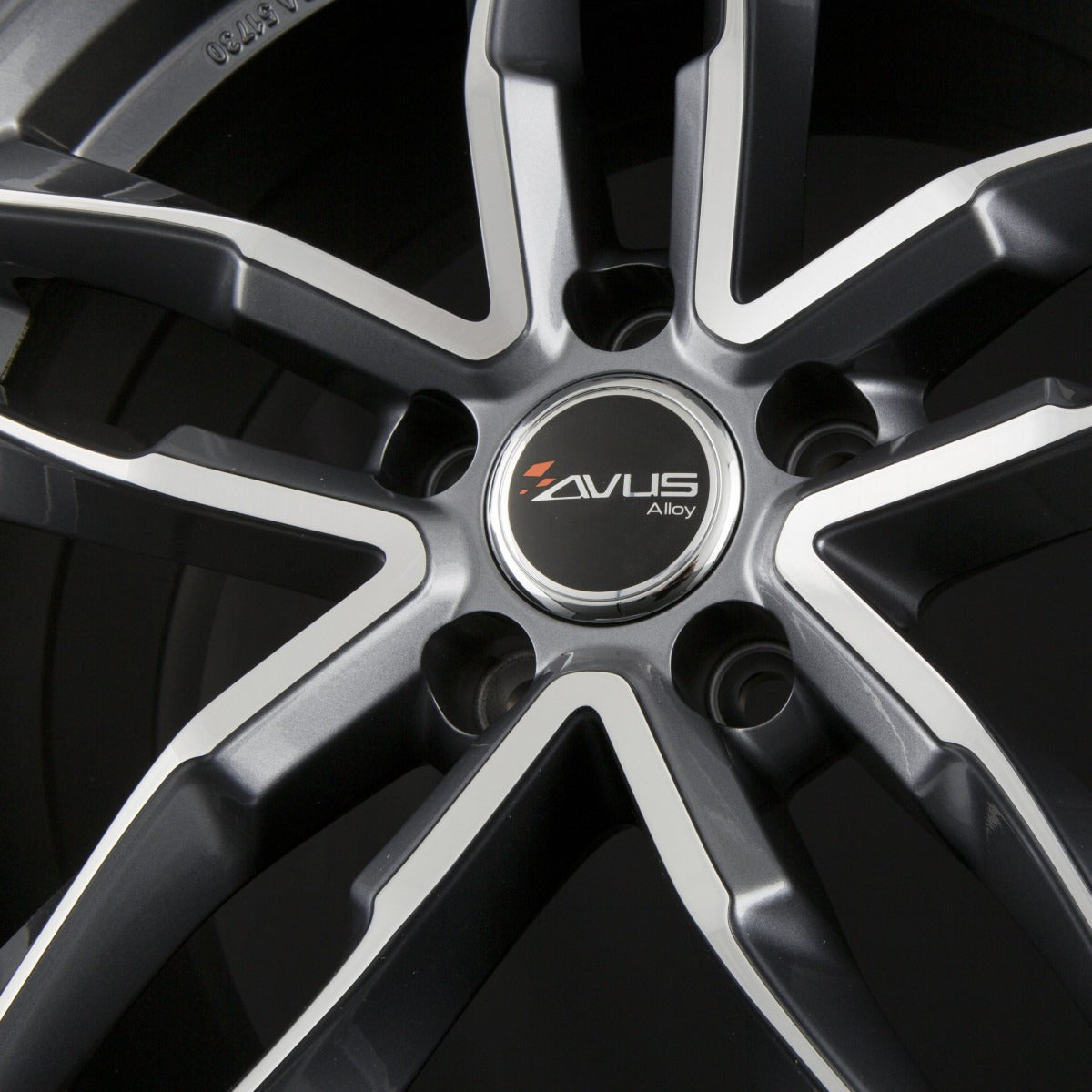 Avus Racing AF16 Anthracite Polished Alufelge 7.5x17 Zoll ET45 LK 5x112 ML66.6 – Bild 4