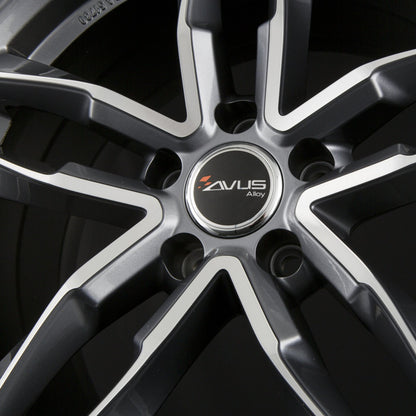 Avus Racing AF16 Anthracite Polished Alufelge 7.5x17 Zoll ET45 LK 5x112 ML66.6 – Bild 4