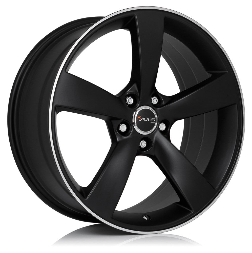 Avus Racing AF10 matt black polished Alufelge 10x21 Zoll ET31 LK 5x112 ML66.5