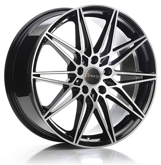 Avus Racing AC-MB5 black polished Alufelge 8.5x19 Zoll ET30 LK 5x112 ML66.7