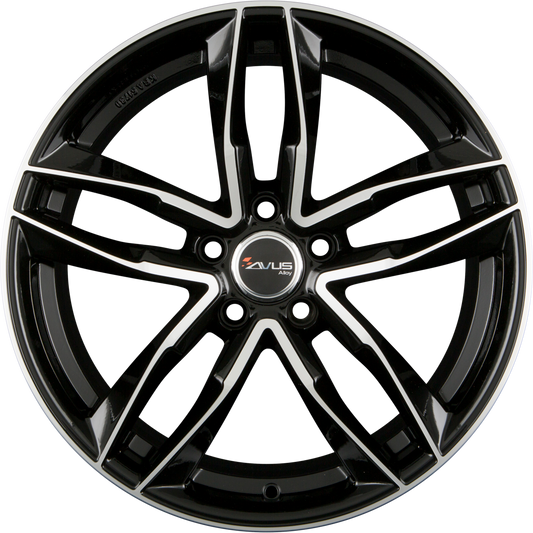 Avus Racing AF16 black polished Alufelge 7.5x17 Zoll ET36 LK 5x100 ML57.1