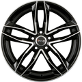 Avus Racing AF16 black polished Alufelge 7.5x17 Zoll ET36 LK 5x100 ML57.1