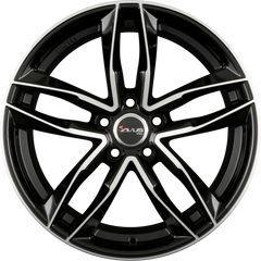 Avus Racing AF16 black polished Alufelge 7.5x17 Zoll ET36 LK 5x100 ML57.1