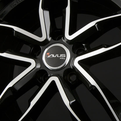 Avus Racing AF16 black polished Alufelge 7.5x17 Zoll ET36 LK 5x100 ML57.1 – Bild 4