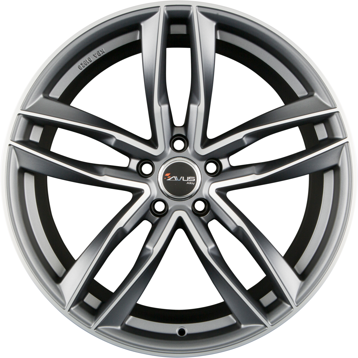 Avus Racing AF16 matt anthracite polished Alufelge 7.5x17 Zoll ET29 LK 5x112 ML66.6 – Bild 2