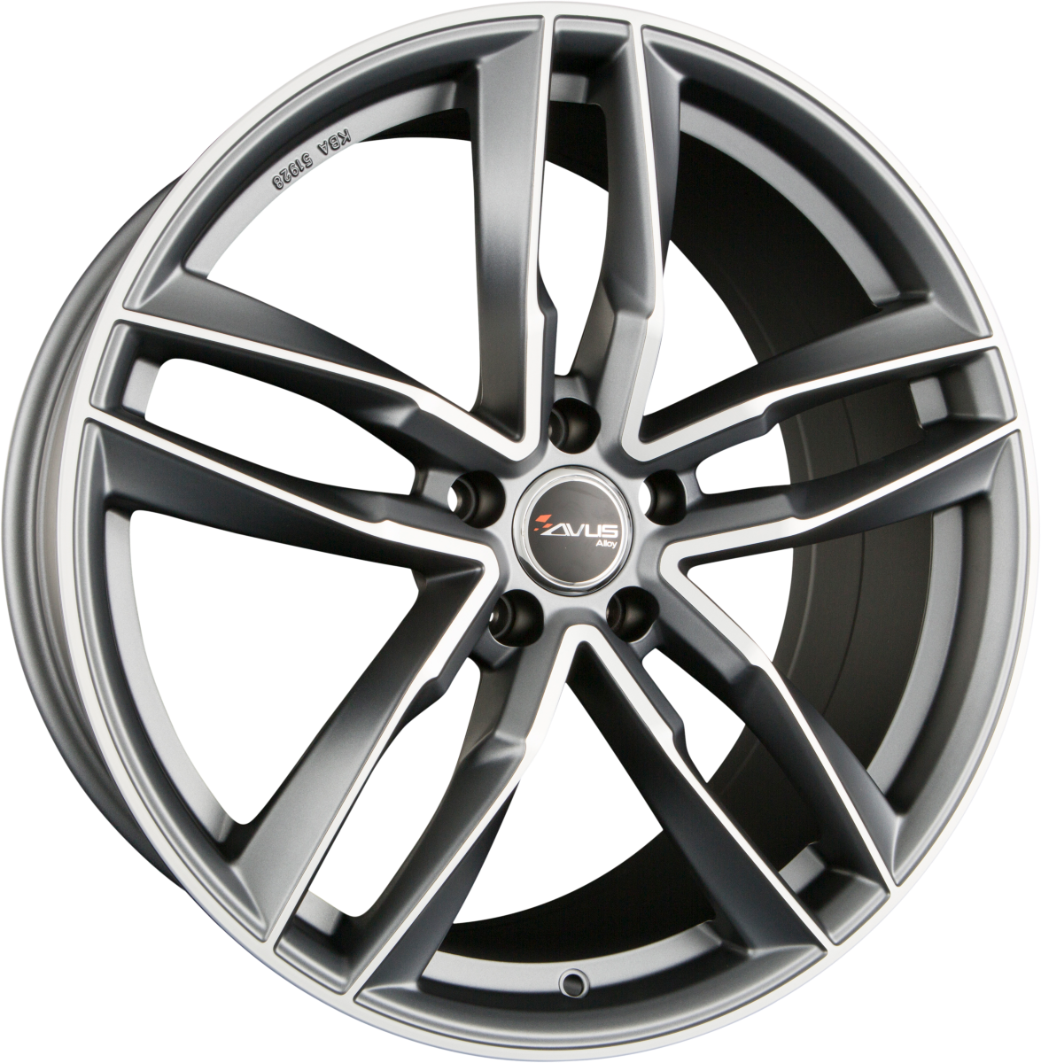 Avus Racing AF16 matt anthracite polished Alufelge 9x20 Zoll ET25 LK 5x112 ML66.6 – Bild 3