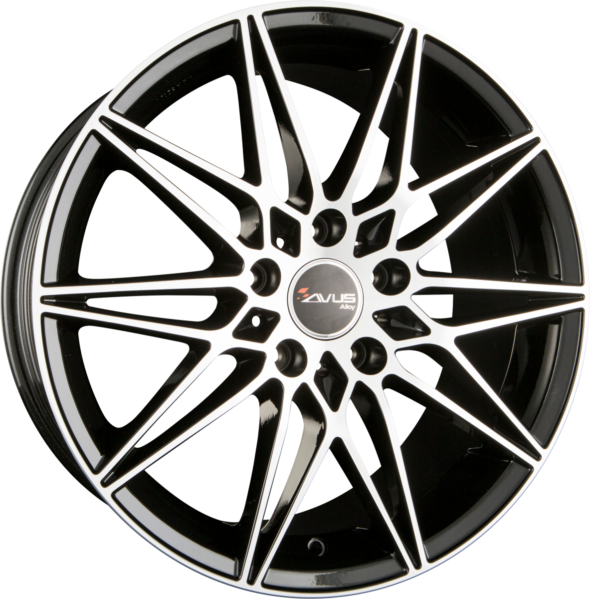 Avus Racing AC-MB5 Black Polished Alufelge 8x18 Zoll ET45 LK 5x112 ML66.6 – Bild 2