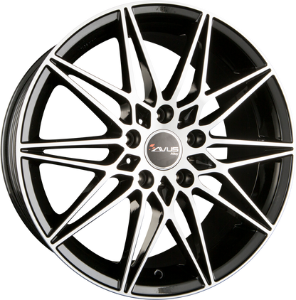 Avus Racing AC-MB5 Black Polished Alufelge 8x18 Zoll ET45 LK 5x112 ML66.6 – Bild 2