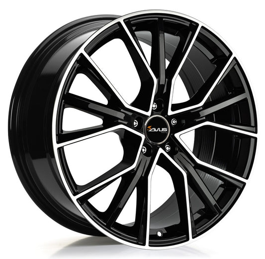 Avus Racing AF18 black polished 9x20 ET40 - LK5/112 ML66.6