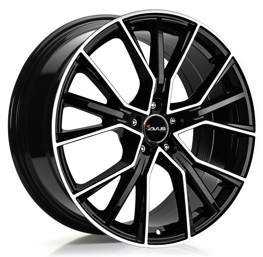 Avus Racing AF18 black polished 8.5x19 ET40 - LK5/112 ML66.6