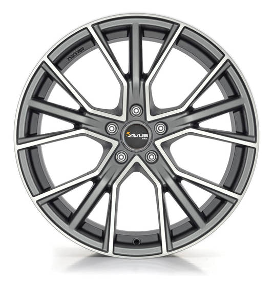 Avus Racing AF18 matt anthracite polished 8.5x19 ET40 - LK5/112 ML66.6