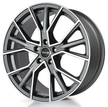 Avus Racing AF18 matt anthracite polished 8.5x19 ET40 - LK5/112 ML66.6