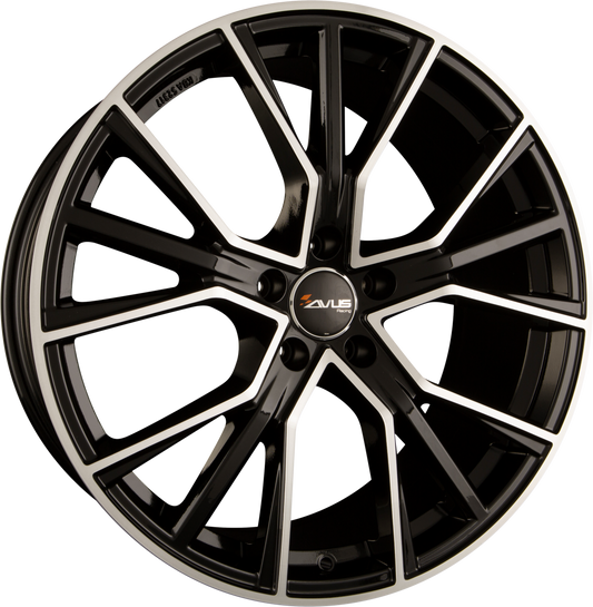 Avus Racing AF18 Black Polished Alufelge 8.5x20 Zoll ET32 LK 5x112 ML66.6 – Bild 2