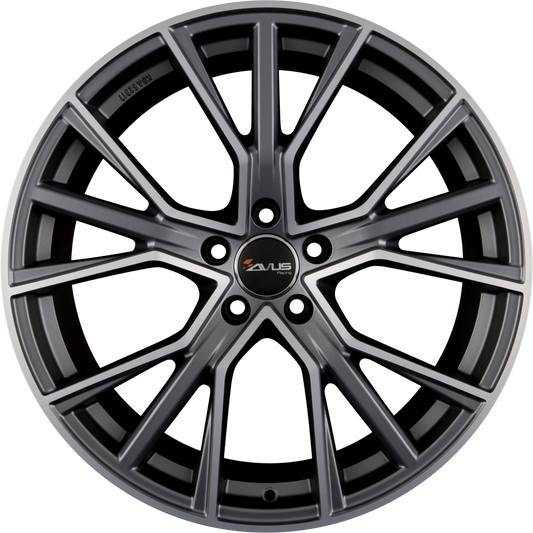 Avus Racing AF18 Matt Anthracite Polished Alufelge 9x21 Zoll ET30 LK 5x112 ML66.6