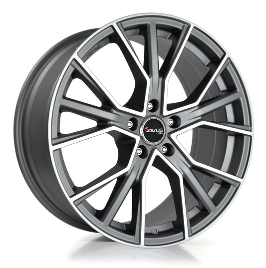 Avus Racing AF18 matt anthracite polished 9.5x21 ET31 - LK5/112 ML66.6