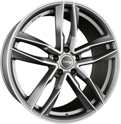 Avus Racing AF16 matt anthracite polished Alufelge 8.5x20 Zoll ET45 LK 5x112 ML66.6 – Bild 3