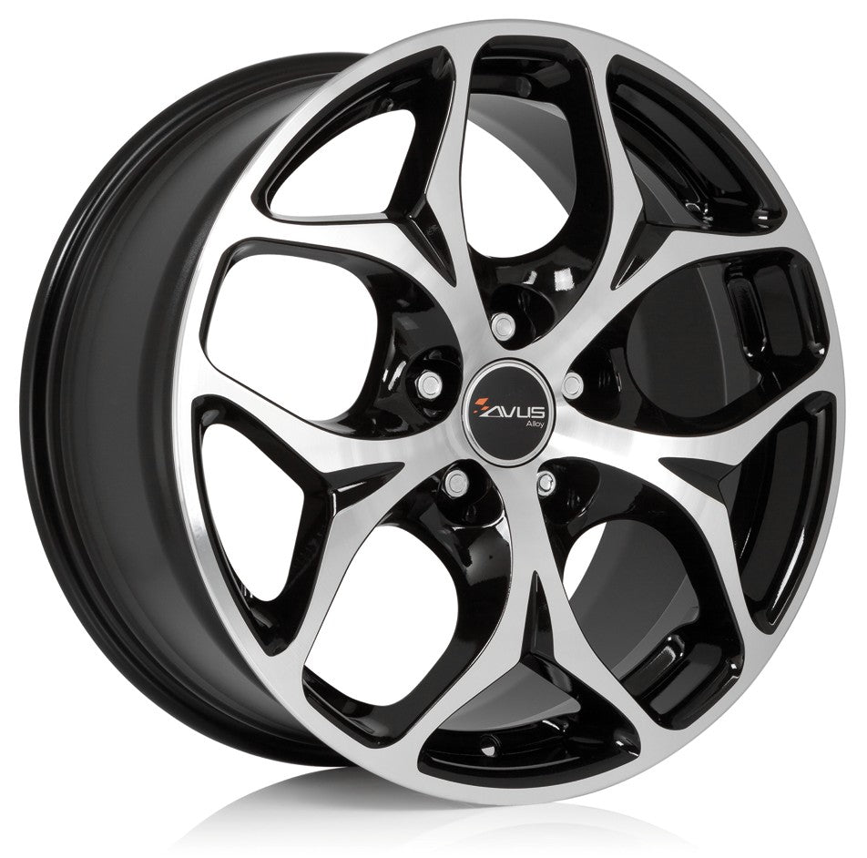 Avus Racing AC-MB2 black polished Alufelge 8.5x18 Zoll ET58 LK 5x130 ML71.6