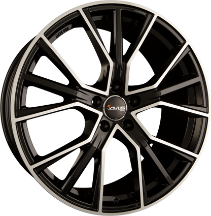 Avus Racing AF18 Black Polished Alufelge 8x18 Zoll ET28 LK 5x112 ML66.6 – Bild 2