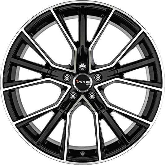 Avus Racing AF18 black polished 8x18 ET48 - LK5/112 ML57.1