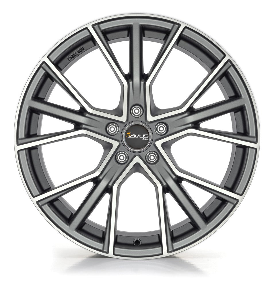 Avus Racing AF18 matt anthracite polished 8x18 ET35 - LK5/112 ML66.6