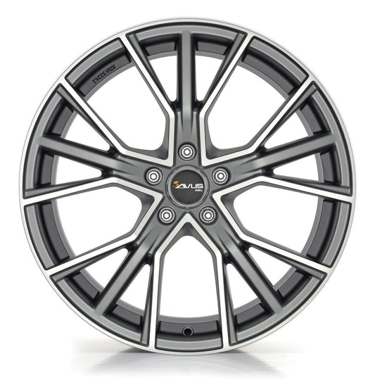 Avus Racing AF18 matt anthracite polished 8x18 ET35 - LK5/112 ML66.6