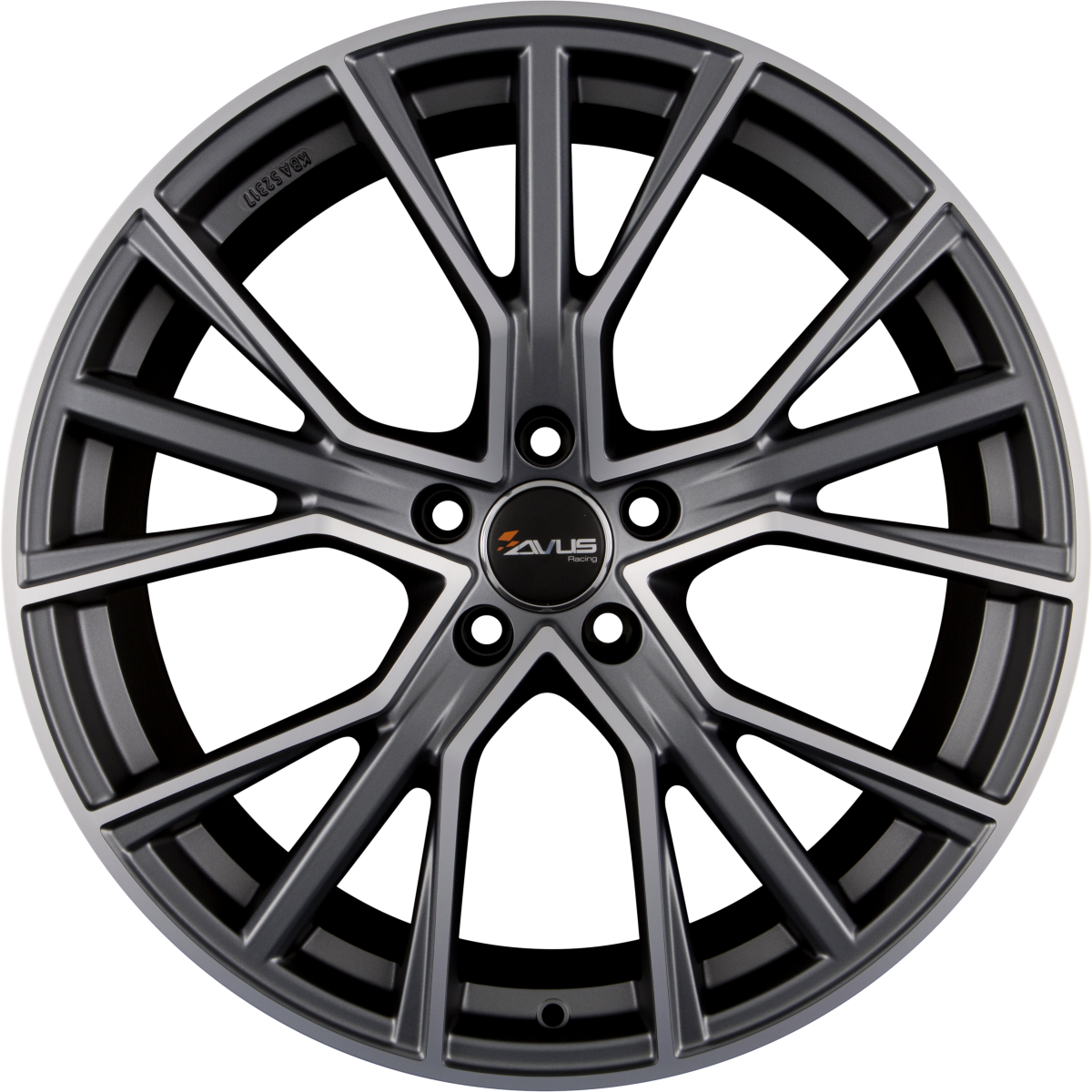 Avus Racing AF18 Matt Anthracite Polished Alufelge 8x18 Zoll ET40 LK 5x112 ML66.6