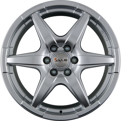 Avus Racing Grizzly Hyper Silver Alufelge 7x17 Zoll ET60 LK 5x130 ML84.1