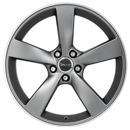 Avus Racing AF10 matt anthracite polished Alufelge 8x18 Zoll ET45 LK 5x112 ML66.5 – Bild 2