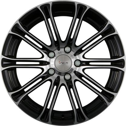 Avus Racing AC-MB1 black polished Alufelge 8x18 Zoll ET15 LK 5x120 ML72.6 – Bild 2